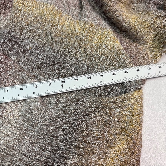 Attitudes by Renee | Women's V-Neck Sweater in Brown and Cream - Picture 5 of 5